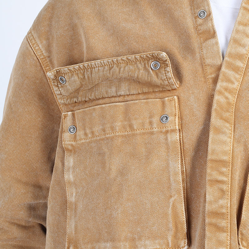 мужская бежевая куртка Carhartt WIP Monterey Shirt Jac I030291-nomad - цена, описание, фото 5